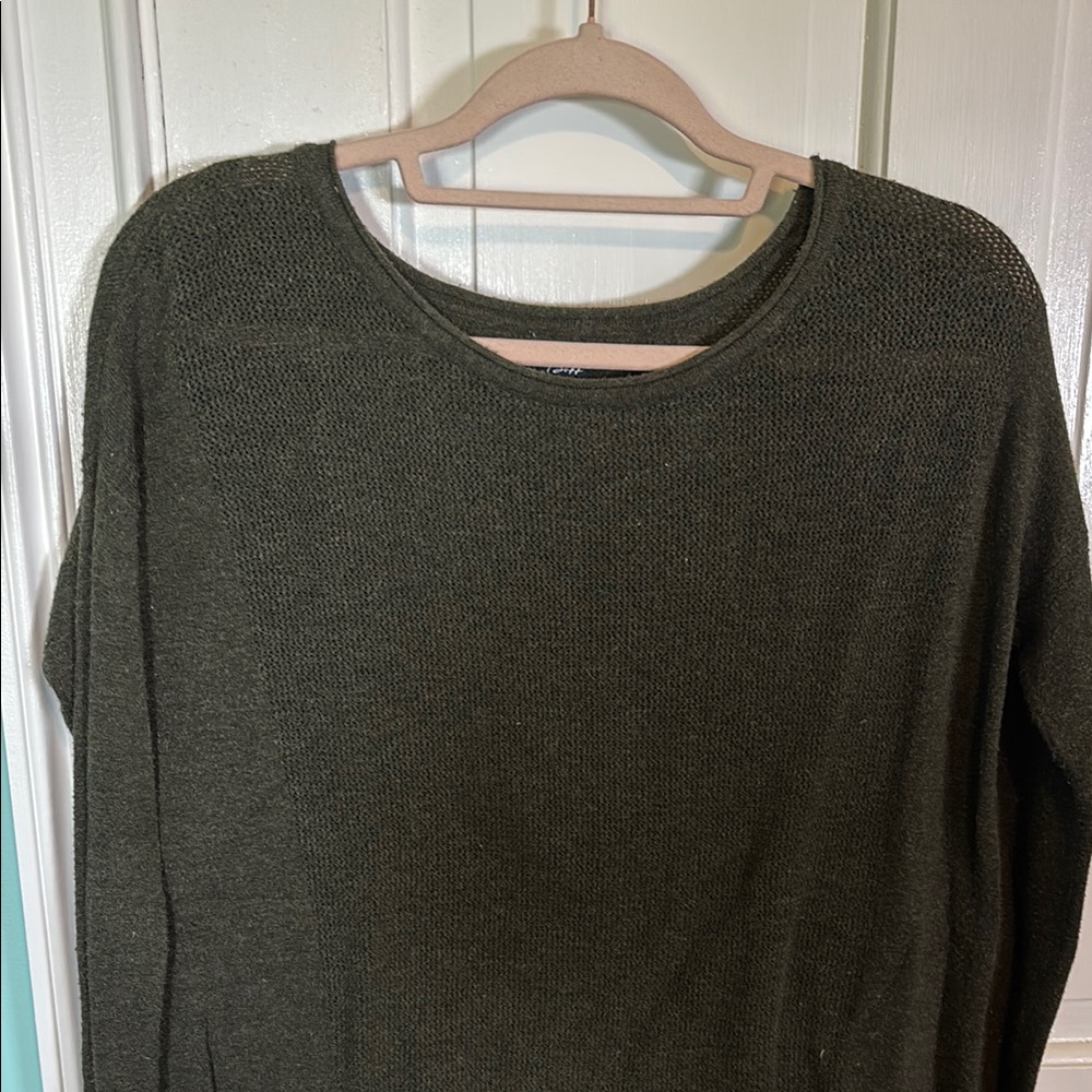 American Eagle Outfitters Green Crew Neck Sweater Relaxed Fit